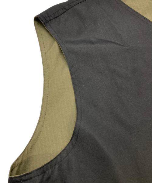 TAION（タイオン）TAION (タイオン) ノンダウン ミリタリー リバーシブル Vネック ベスト ブラック×オリーブ サイズ:XLの古着・服飾アイテム