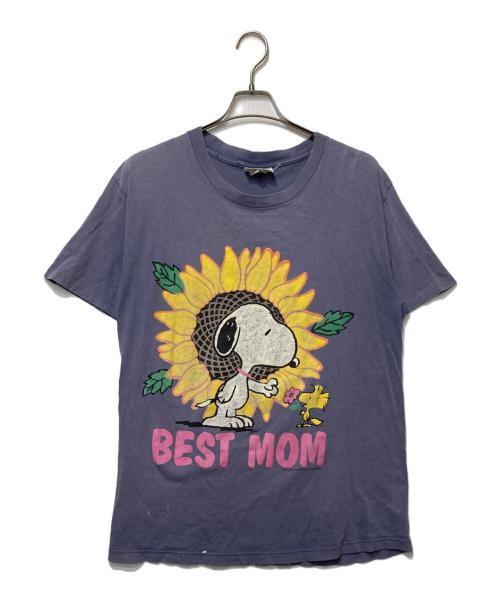 PEANUTS（ピーナッツ）PEANUTS (ピーナッツ) プリントTシャツ パープル サイズ:Lの古着・服飾アイテム