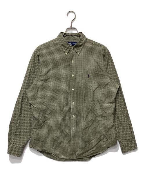 POLO RALPH LAUREN（ポロ・ラルフローレン）POLO RALPH LAUREN (ポロ・ラルフローレン) ボタンダウンチェックシャツ オリーブ サイズ:Lの古着・服飾アイテム