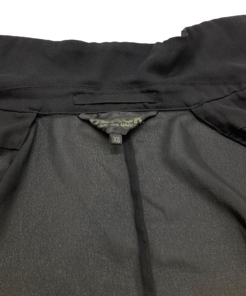 BLACK COMME des GARCONS（ブラックコムデギャルソン）BLACK COMME des GARCONS (ブラックコムデギャルソン) シアーフリルテーラードジャケット ブラック サイズ:XSの古着・服飾アイテム