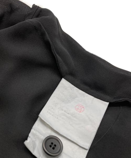 BLACK COMME des GARCONS（ブラックコムデギャルソン）BLACK COMME des GARCONS (ブラックコムデギャルソン) シアーフリルテーラードジャケット ブラック サイズ:XSの古着・服飾アイテム