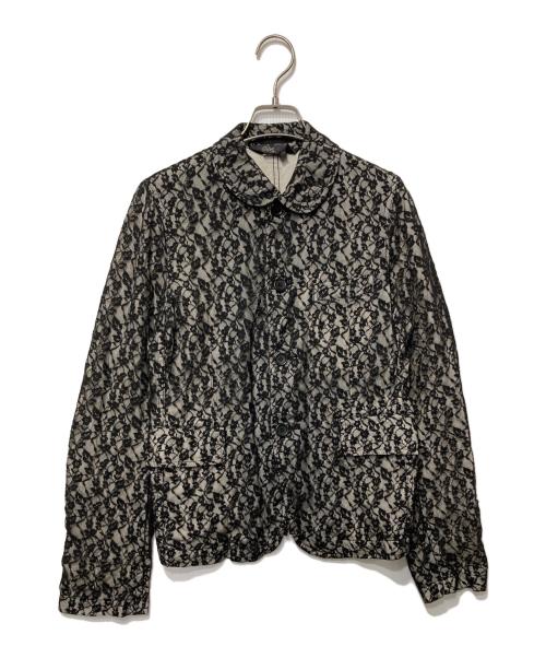 BLACK COMME des GARCONS（ブラックコムデギャルソン）BLACK COMME des GARCONS (ブラックコムデギャルソン) 丸襟総レースジャケット ブラック サイズ:XSの古着・服飾アイテム