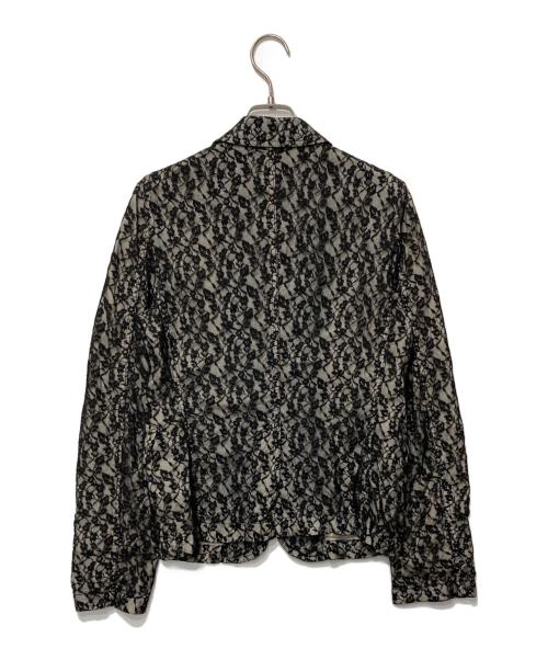 BLACK COMME des GARCONS（ブラックコムデギャルソン）BLACK COMME des GARCONS (ブラックコムデギャルソン) 丸襟総レースジャケット ブラック サイズ:XSの古着・服飾アイテム