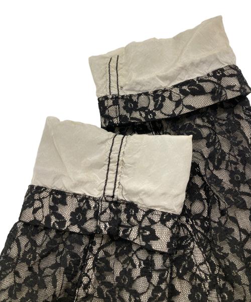 BLACK COMME des GARCONS（ブラックコムデギャルソン）BLACK COMME des GARCONS (ブラックコムデギャルソン) 丸襟総レースジャケット ブラック サイズ:XSの古着・服飾アイテム