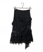SLYスライ）の古着「FRILL LACE スカート」｜ブラック