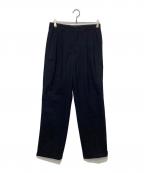 LAND'S ENDランズエンド）の古着「ウールタックパンツ」｜ネイビー