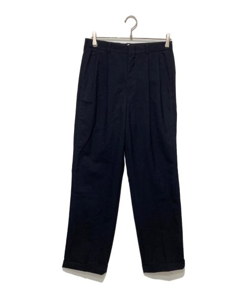 LAND'S END（ランズエンド）LAND'S END (ランズエンド) ウールタックパンツ ネイビー サイズ:30の古着・服飾アイテム