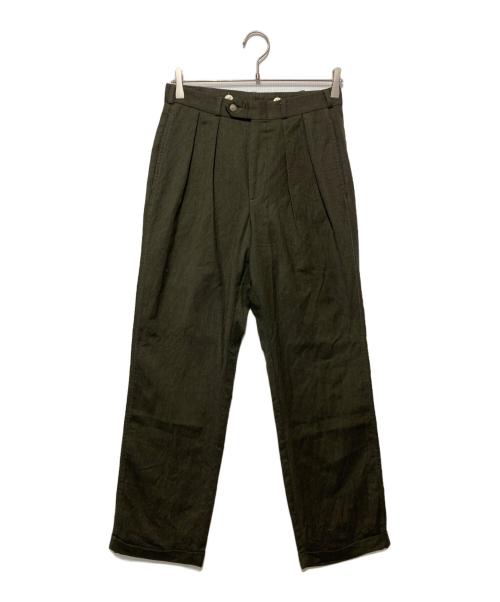 LAND'S END（ランズエンド）LAND'S END (ランズエンド) ウールタックパンツ カーキ サイズ:30の古着・服飾アイテム