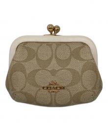 COACH（コーチ）の古着「がま口財布」｜ベージュ