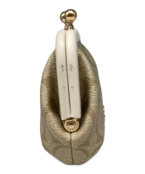 COACH（コーチ）COACH (コーチ) がま口財布 ベージュの古着・服飾アイテム