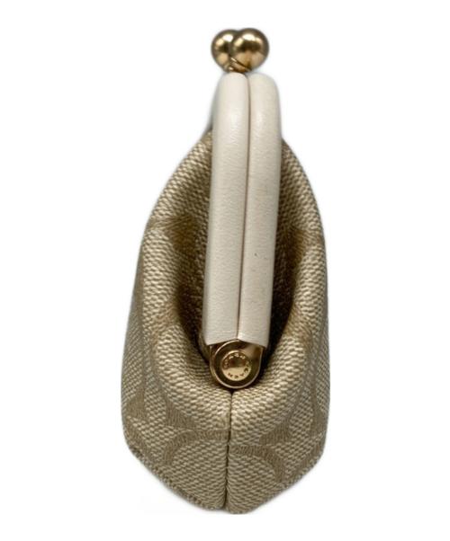 COACH（コーチ）COACH (コーチ) がま口財布 ベージュの古着・服飾アイテム