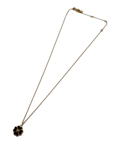 Kate Spade（ケイトスペード）Kate Spade (ケイトスペード) クローバーモチーフネックレス・イヤリングセット ブラック×ゴールドの古着・服飾アイテム