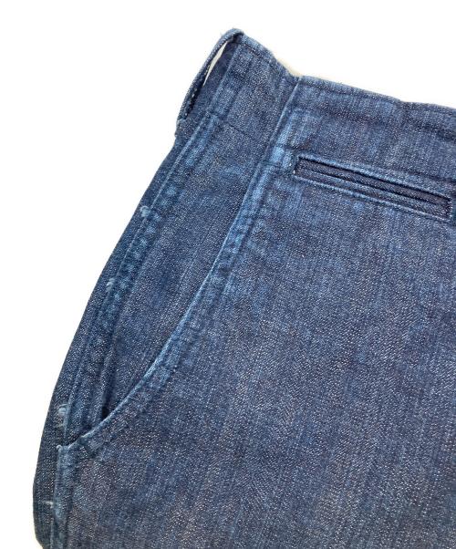 CUSHMAN（クッシュマン）CUSHMAN (クッシュマン) ブラックシャンブレーワイドストレート インディゴ サイズ:W30×L34の古着・服飾アイテム