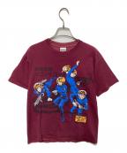 GILDANギルダン）の古着「プリントTシャツ」｜ボルドー