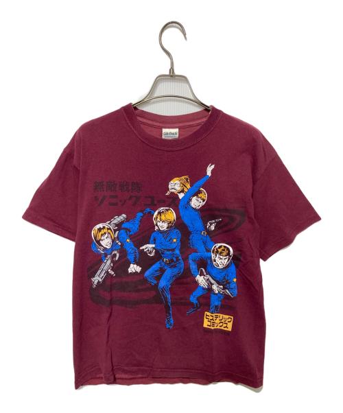 GILDAN（ギルダン）GILDAN (ギルダン) プリントTシャツ ボルドー サイズ:youth Lの古着・服飾アイテム