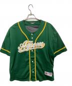 A'gemエージェム）の古着「ベースボールシャツ」｜グリーン
