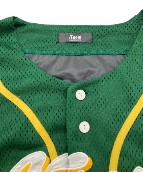 A'gem（エージェム）A'gem (エージェム) ベースボールシャツ グリーン サイズ:Freeの古着・服飾アイテム
