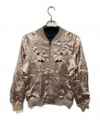 AVIREXアヴィレックス）の古着「リバーシルスカジャン」｜ピンク×ブラック