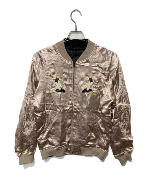 AVIREX（アヴィレックス）AVIREX (アヴィレックス) リバーシルスカジャン ピンク×ブラック サイズ:Mの古着・服飾アイテム