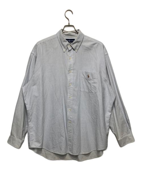 RALPH LAUREN（ラルフローレン）RALPH LAUREN (ラルフローレン) ストライプシャツ スカイブルー サイズ:XLの古着・服飾アイテム