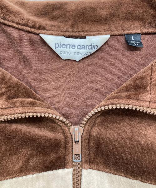 pierre cardin（ピエール・カルダン）pierre cardin (ピエール・カルダン) ベロアトラックジャケット ブラウン サイズ:Lの古着・服飾アイテム