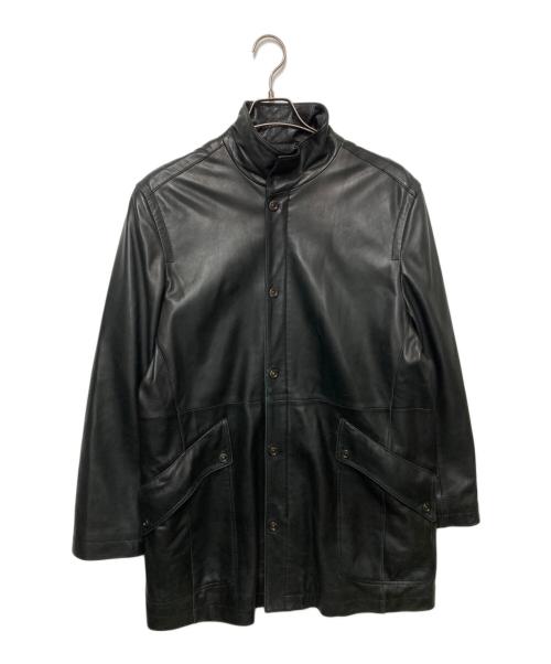 D'URBAN（ダーバン）D'URBAN (ダーバン) ラムレザーコート ブラック サイズ:Lの古着・服飾アイテム