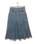 RAY BEAMS (レイ ビームス) デニム タック ミディアム スカート ブルー サイズ:1 未使用品：7000円