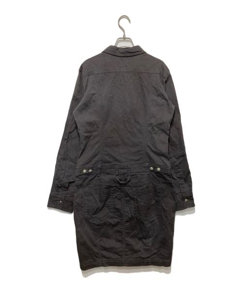 DIESEL（ディーゼル）DIESEL (ディーゼル) ワークシャツワンピース グレー サイズ:XLの古着・服飾アイテム