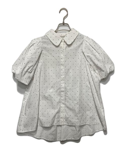 maison de dolce（メゾンドドルチェ）maison de dolce (メゾンドドルチェ) バルーンフレアブラウス ホワイト サイズ:Fの古着・服飾アイテム