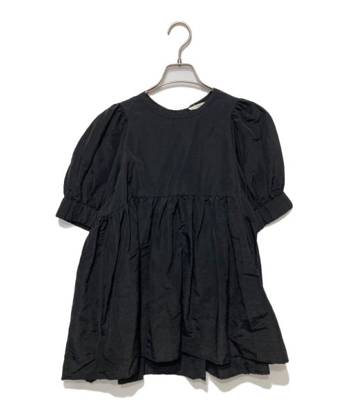 YORI（ヨリ）YORI (ヨリ) ショートパフギャザーブラウス ブラック サイズ:36の古着・服飾アイテム