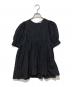 YORI（ヨリ）の古着「ショートパフギャザーブラウス」｜ブラック