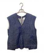 shirocon yoriシロコン ヨリ）の古着「バックオープンコットンジレ」｜ブルー