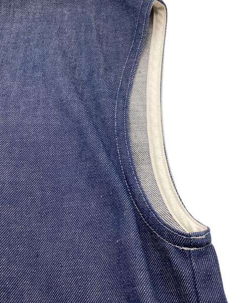 shirocon yori（シロコン ヨリ）shirocon yori (シロコン ヨリ) バックオープンコットンジレ ブルー サイズ:36の古着・服飾アイテム