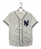 Majesticマジェスティック）の古着「ベースボールシャツ」｜ホワイト