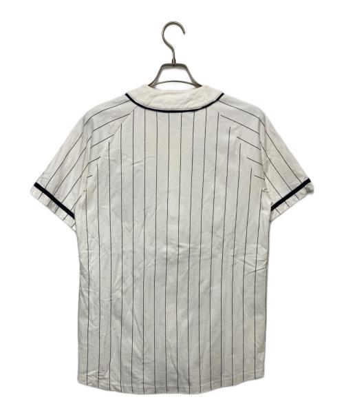 Majestic（マジェスティック）Majestic (マジェスティック) ベースボールシャツ ホワイト サイズ:Lの古着・服飾アイテム