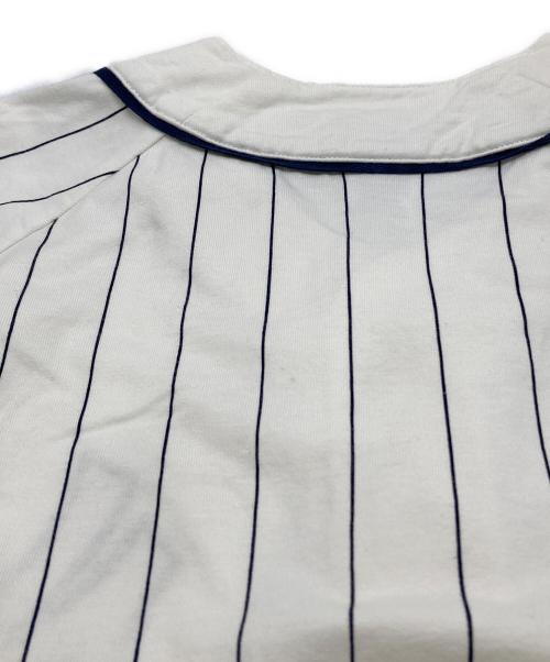 Majestic（マジェスティック）Majestic (マジェスティック) ベースボールシャツ ホワイト サイズ:Lの古着・服飾アイテム