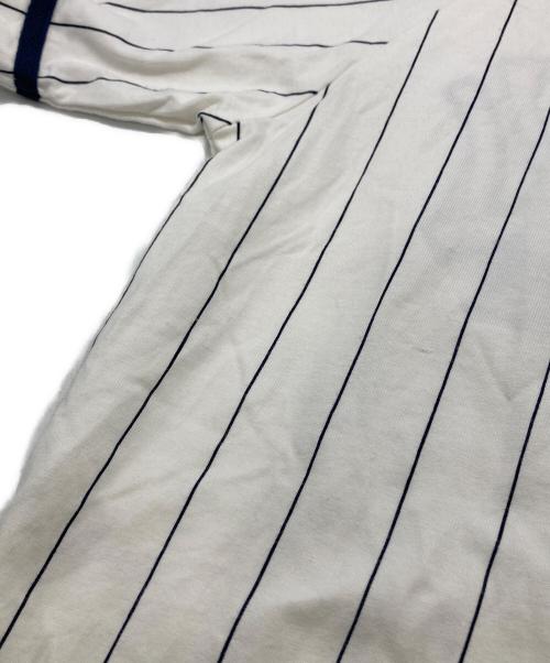 Majestic（マジェスティック）Majestic (マジェスティック) ベースボールシャツ ホワイト サイズ:Lの古着・服飾アイテム