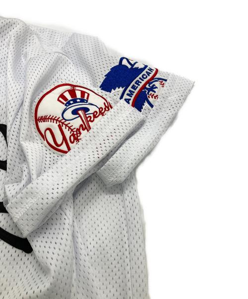 Majestic（マジェスティック）Majestic (マジェスティック) ベースボールシャツ ホワイト サイズ:Lの古着・服飾アイテム