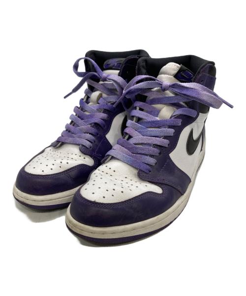 NIKE（ナイキ）NIKE (ナイキ) Air Jordan 1 Retro High OG ホワイト×パープル サイズ:27.5cmの古着・服飾アイテム