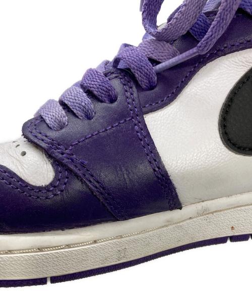 NIKE（ナイキ）NIKE (ナイキ) Air Jordan 1 Retro High OG ホワイト×パープル サイズ:27.5cmの古着・服飾アイテム