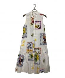 Desigual（デシグアル）の古着「ポストカードシャツワンピース」｜ホワイト