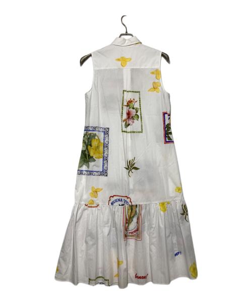 Desigual（デシグアル）Desigual (デシグアル) ポストカードシャツワンピース ホワイト サイズ:M 未使用品の古着・服飾アイテム