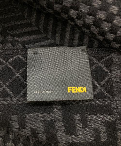 FENDI（フェンディ）FENDI (フェンディ) FFウールマフラー ブラックの古着・服飾アイテム