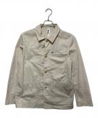 MHLエムエイチエル）の古着「コットンリネンワークジャケット」｜ベージュ
