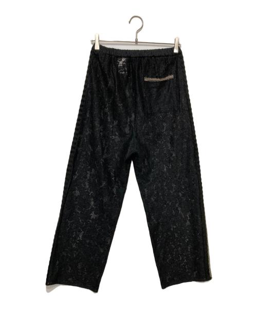 SALON adam et rope'（サロンアダムエロペ）SALON adam et rope' (サロンアダムエロペ) オーガニックコットンレースイージーパンツ ブラック サイズ:Fの古着・服飾アイテム