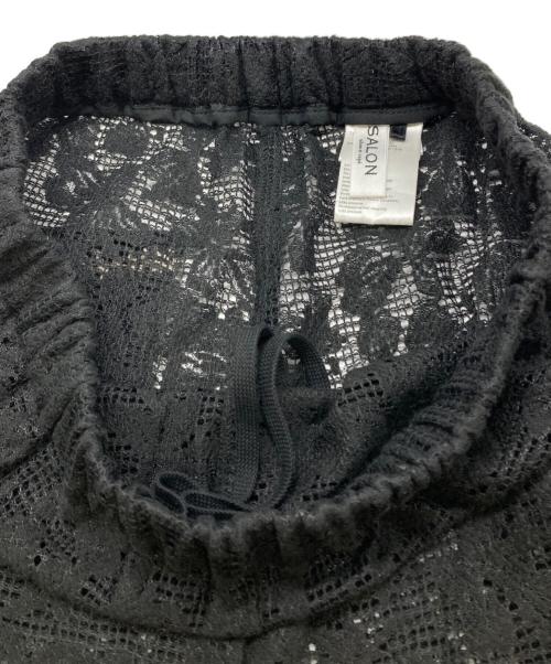 SALON adam et rope'（サロンアダムエロペ）SALON adam et rope' (サロンアダムエロペ) オーガニックコットンレースイージーパンツ ブラック サイズ:Fの古着・服飾アイテム