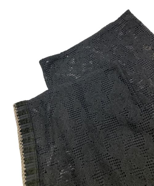 SALON adam et rope'（サロンアダムエロペ）SALON adam et rope' (サロンアダムエロペ) オーガニックコットンレースイージーパンツ ブラック サイズ:Fの古着・服飾アイテム