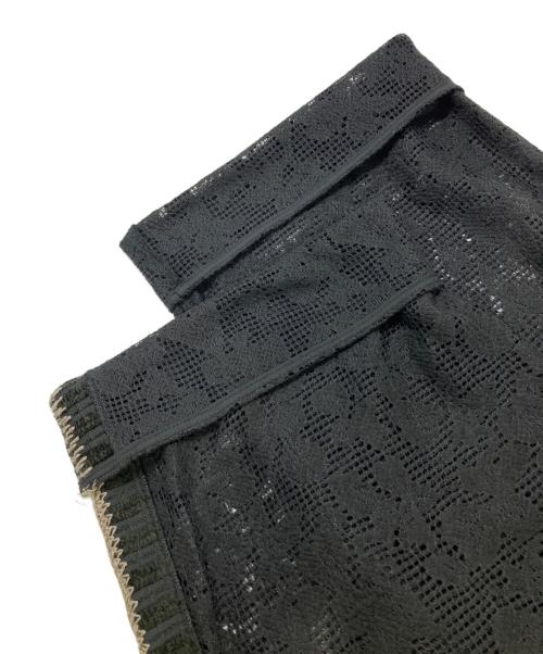 SALON adam et rope'（サロンアダムエロペ）SALON adam et rope' (サロンアダムエロペ) オーガニックコットンレースイージーパンツ ブラック サイズ:Fの古着・服飾アイテム