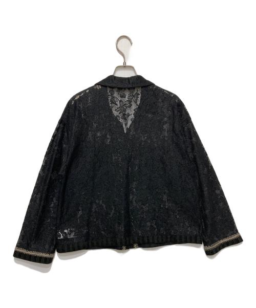 SALON adam et rope'（サロンアダムエロペ）SALON adam et rope' (サロンアダムエロペ) オーガニックコットンレースジャケット/シャツ ブラック サイズ:Fの古着・服飾アイテム