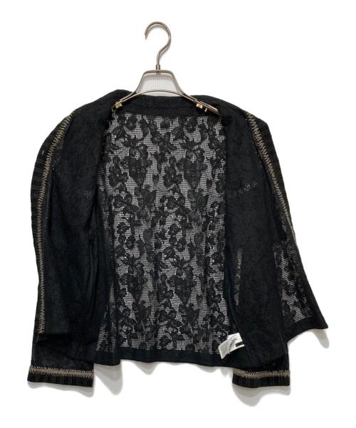 SALON adam et rope'（サロンアダムエロペ）SALON adam et rope' (サロンアダムエロペ) オーガニックコットンレースジャケット/シャツ ブラック サイズ:Fの古着・服飾アイテム